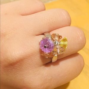 Anillo de plata con cristales 925